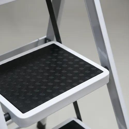 Escalera De Acero Tubular Tipo Tijera Plegable 4 Escalones