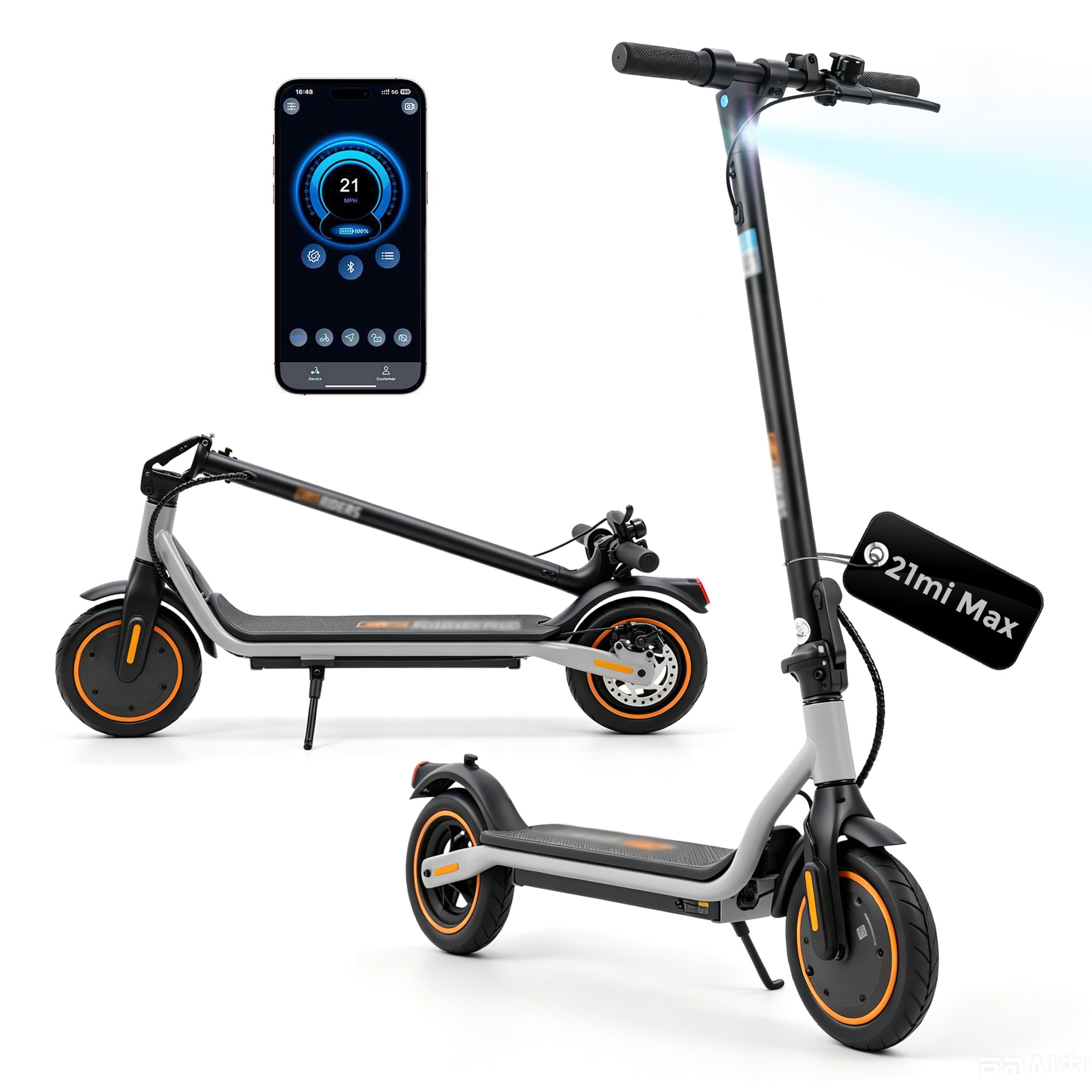 Patinete eléctrico para adultos, autonomía de 30 km, velocidad máxima de 34 km/h, patinete eléctrico urbano con control de crucero, sistema de frenado dual, patinete eléctrico de 500 W para adultos y adolescentes.