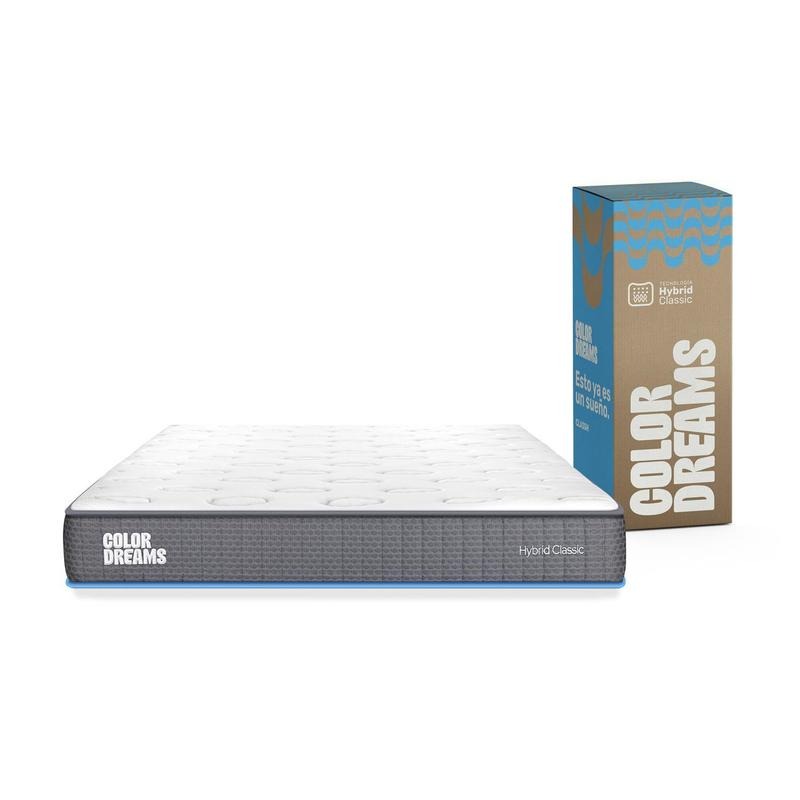 Colchón Classic Hybrid Color Dreams | Resortes Pocket Coil + Memory Foam | 18 cm | En Caja