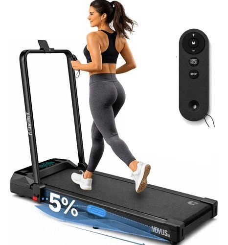 Caminadora Eléctrica Centurfit 1.5 HP Plegable 10 km/h con Control Remoto, Pantalla LED, Soporte para Celular, Portátil, Silenciosa, para Caminar y Trotar en Casa, Capacidad 90 kg, Negro