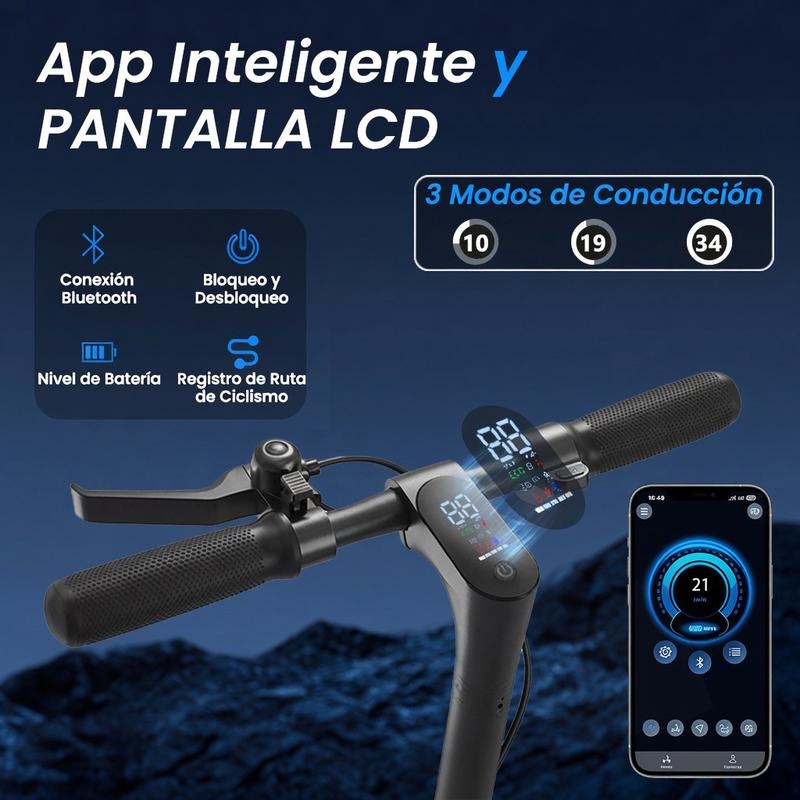 [HOT Sale] N3 Patinete Eléctrico Inteligente｜Velocidad máxima de 34 km/h｜Autonomía de hasta 24-34 km｜Ruedas de 8.5 pulgadas｜Potente motor de 500W｜Diseño plegable｜Compatible con App｜Carga rápida｜Capacidad máxima de carga: 120 kg