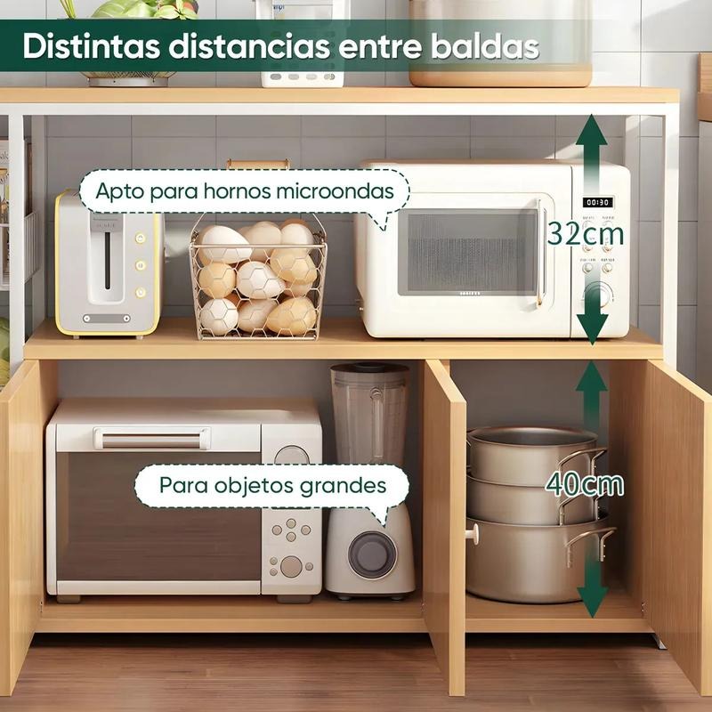 Mueble Organizador Cocina Estante Microondas Despensa Horno