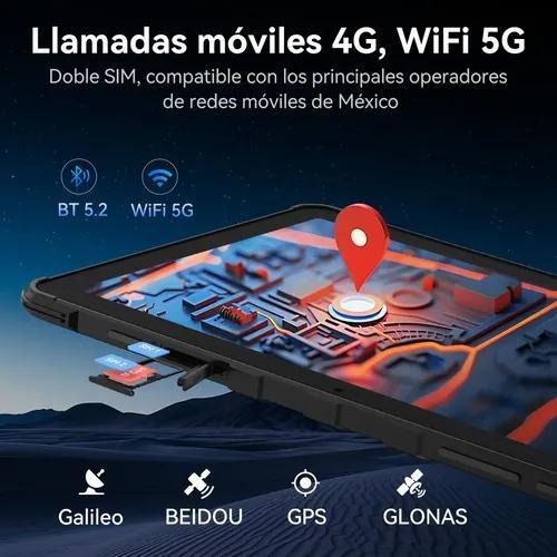 CUBOT Tablet Tab Kingkong 2, 10.95\" HD 2K Pantalla 20400mAh Batería Rugged Tableta con Soporte, 16GB RAM& 256GB ROM, IP68/IP69K Impermeable, Android 14/Doble 4G/Face ID