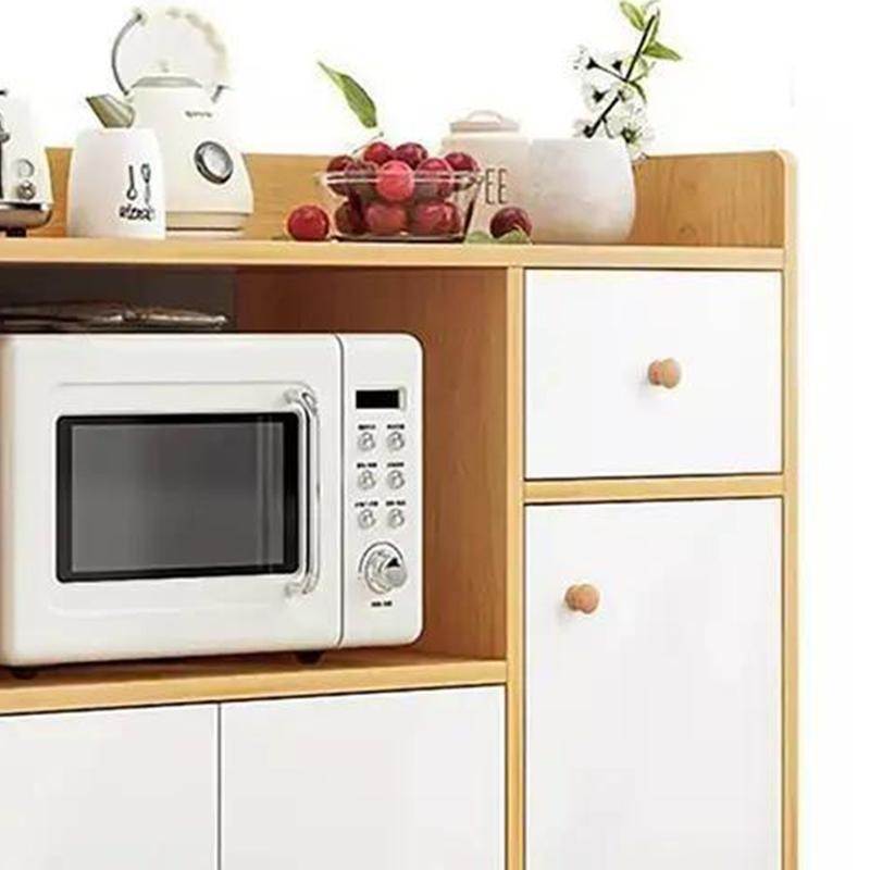Armario de Cocina, Alta Calidad Gabinete de Almacenamiento para Cocina con Cajones y 3 Puertas, Mueble Aparador para Sala de Estar, Comedor, Oficina