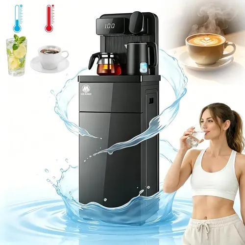 Heaimo H38b Dispensador De Agua Con Cubo Inferior Oculto, Fría Y Caliente Y Diseño Con Dos Teteras