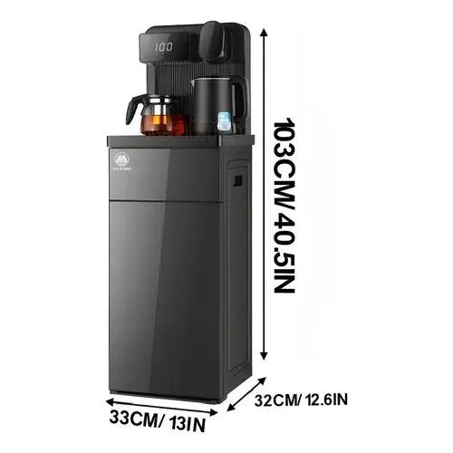 Heaimo H38b Dispensador De Agua Con Cubo Inferior Oculto, Fría Y Caliente Y Diseño Con Dos Teteras