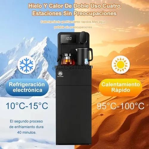 Heaimo H38b Dispensador De Agua Con Cubo Inferior Oculto, Fría Y Caliente Y Diseño Con Dos Teteras