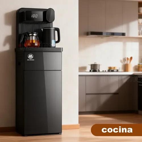 Heaimo H38b Dispensador De Agua Con Cubo Inferior Oculto, Fría Y Caliente Y Diseño Con Dos Teteras