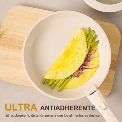Batería De Cocina Juego De Sartenes 22 Piezas Blanco De Utensilios Antiadherentes Ollas Y Sartenes Medical Stone Con Mangos Desmontables Y Tapas De Vidrio, Compatible Con Inducción Gas Y Horno
