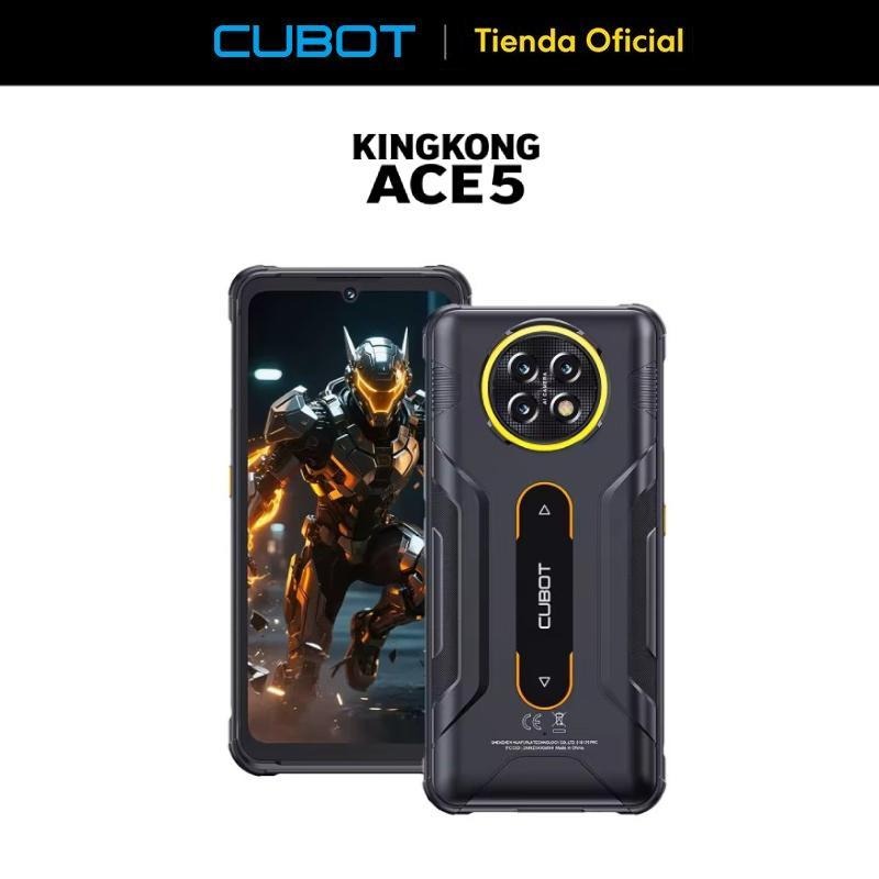 Cubot KingKong ACE5, Robusto Smartphone Android 16, 20 GB de RAM (8GB + 12GB ampliables), 256 GB de ROM, batería de 10200 mAh, pantalla de 6,745" y 120 Hz, cámara de 48MP, NFC, luz de anillo oculta. 4G móviles ofertas  A