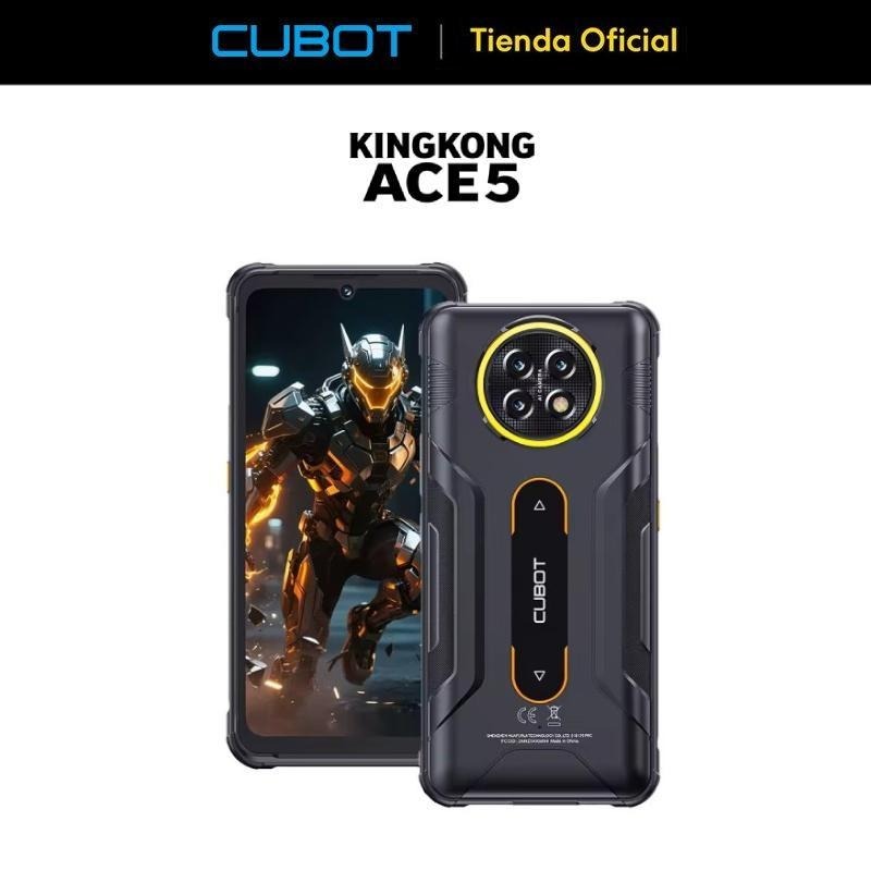 Cubot KingKong ACE5, Robusto Smartphone Android 16, 20 GB de RAM (8GB + 12GB ampliables), 256 GB de ROM, batería de 10200 mAh, pantalla de 6,745" y 120 Hz, cámara de 48MP, NFC, luz de anillo oculta. 4G móviles ofertas  A