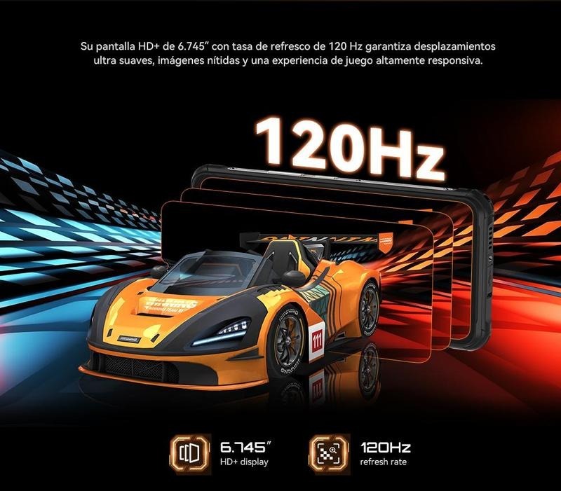 Cubot KingKong ACE5, Robusto Smartphone Android 16, 20 GB de RAM (8GB + 12GB ampliables), 256 GB de ROM, batería de 10200 mAh, pantalla de 6,745" y 120 Hz, cámara de 48MP, NFC, luz de anillo oculta. 4G móviles ofertas  A