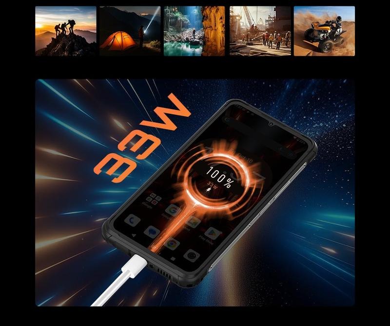 Cubot KingKong ACE5, Robusto Smartphone Android 16, 20 GB de RAM (8GB + 12GB ampliables), 256 GB de ROM, batería de 10200 mAh, pantalla de 6,745" y 120 Hz, cámara de 48MP, NFC, luz de anillo oculta. 4G móviles ofertas  A