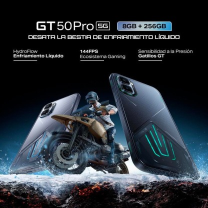 Infinix GT 50 PRO 5G, 12+256GB/12+512GB, Plata Glacial con Gaming Kit Gratis, Enfriamiento Líquido Real - Gatillos GT - 144 FPS Ecosistema Gaming-Hot Sale x Mayo Venta Quincenal Campaign