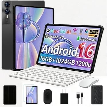 6 plazos sin intereses Tableta S12 Plus Nuevo Modelo 2026 de 12.8 Pulgadas [16 GB + 1 TB] | Pantalla OLED Color Real 120 Hz, Tecnología Similar a PCI | Ultra Delgada | Alta Definición | Ideal para Oficina y Entretenimiento | Wi-Fi y Bluetooth con Cámara