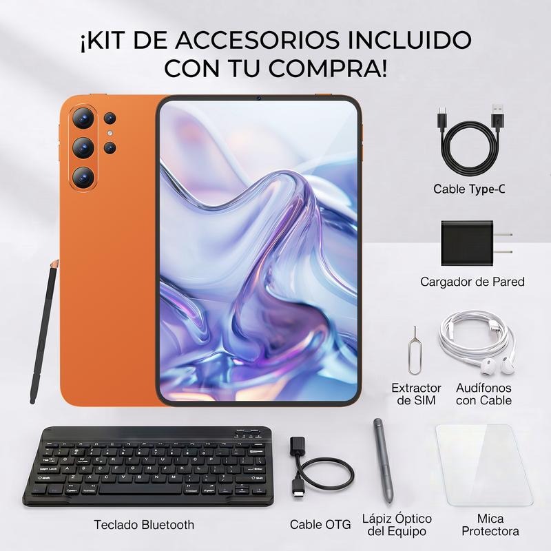 Tablet 10.1" Android 15| Octa-Core | 16GB+256GB | Pantalla HD | 10000mAh | WiFi 5G | Accesorios Incluidos