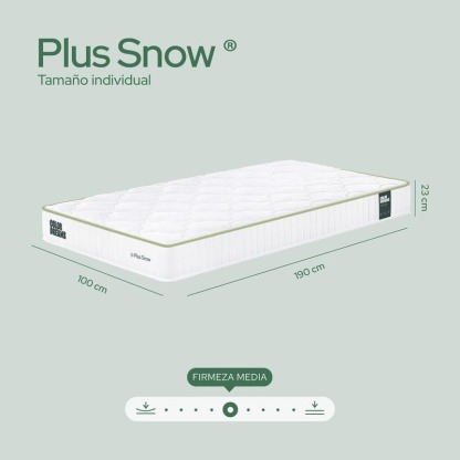 Colchón Foam Plus Snow Color Dreams | Memory Foam con Gel | Cooling Fresh Sense | 23 cm | En Caja