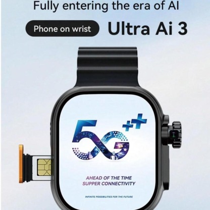 Maxwear U3a smart watch La Tarjeta SIM de Reloj Inteligente 5G 16GB con Cámara GPS App Descargable WiFi iOS para Pagar Android Pantalla AMOLED 2.06 Pulgadas Procesador Sc8541e 4 núcleos 1.4 GHz RAM 2GB ROM 16GB Batería 800mAh Correa de 49mm