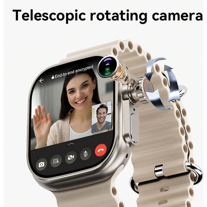 Maxwear U3a smart watch La Tarjeta SIM de Reloj Inteligente 5G 16GB con Cámara GPS App Descargable WiFi iOS para Pagar Android Pantalla AMOLED 2.06 Pulgadas Procesador Sc8541e 4 núcleos 1.4 GHz RAM 2GB ROM 16GB Batería 800mAh Correa de 49mm