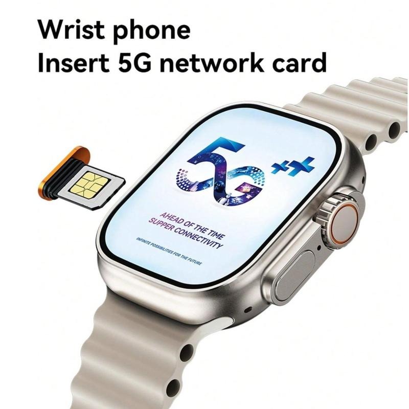 Maxwear U3a smart watch La Tarjeta SIM de Reloj Inteligente 5G 16GB con Cámara GPS App Descargable WiFi iOS para Pagar Android Pantalla AMOLED 2.06 Pulgadas Procesador Sc8541e 4 núcleos 1.4 GHz RAM 2GB ROM 16GB Batería 800mAh Correa de 49mm