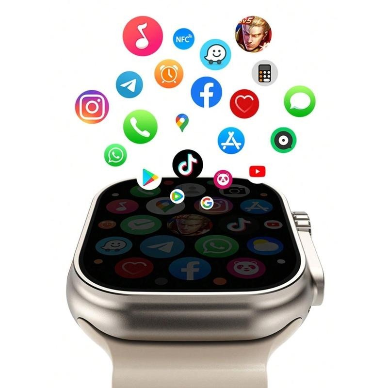 Maxwear U3a smart watch La Tarjeta SIM de Reloj Inteligente 5G 16GB con Cámara GPS App Descargable WiFi iOS para Pagar Android Pantalla AMOLED 2.06 Pulgadas Procesador Sc8541e 4 núcleos 1.4 GHz RAM 2GB ROM 16GB Batería 800mAh Correa de 49mm