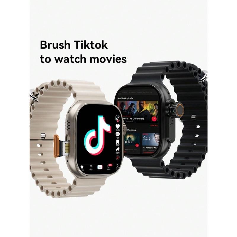 Maxwear U3a smart watch La Tarjeta SIM de Reloj Inteligente 5G 16GB con Cámara GPS App Descargable WiFi iOS para Pagar Android Pantalla AMOLED 2.06 Pulgadas Procesador Sc8541e 4 núcleos 1.4 GHz RAM 2GB ROM 16GB Batería 800mAh Correa de 49mm