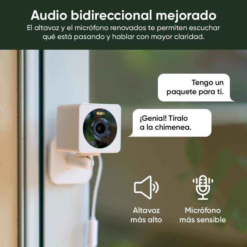 Wyze Cam OG - Cámara Inteligente 1080p Con Grabación 24/7 en microSD, Monitoreo De Mascotas Y Compatible Con Alexa/Google Assistant