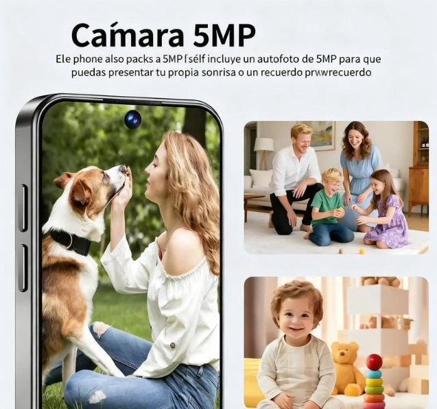 Teléfono Inteligente Mini de 3.0 Pulgadas, Doble Tarjeta SIM, 3G, Android 14, 3GB de RAM, 64GB de Almacenamiento, Dispositivo Portátil con GPS, Bluetooth y WiFi