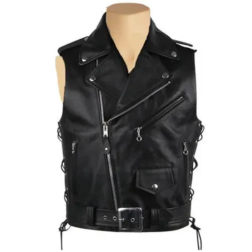 Men's Leather Vest