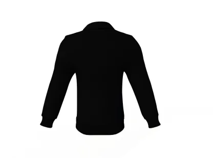 Black Varsity Letterman Jacket with Black Sleeves