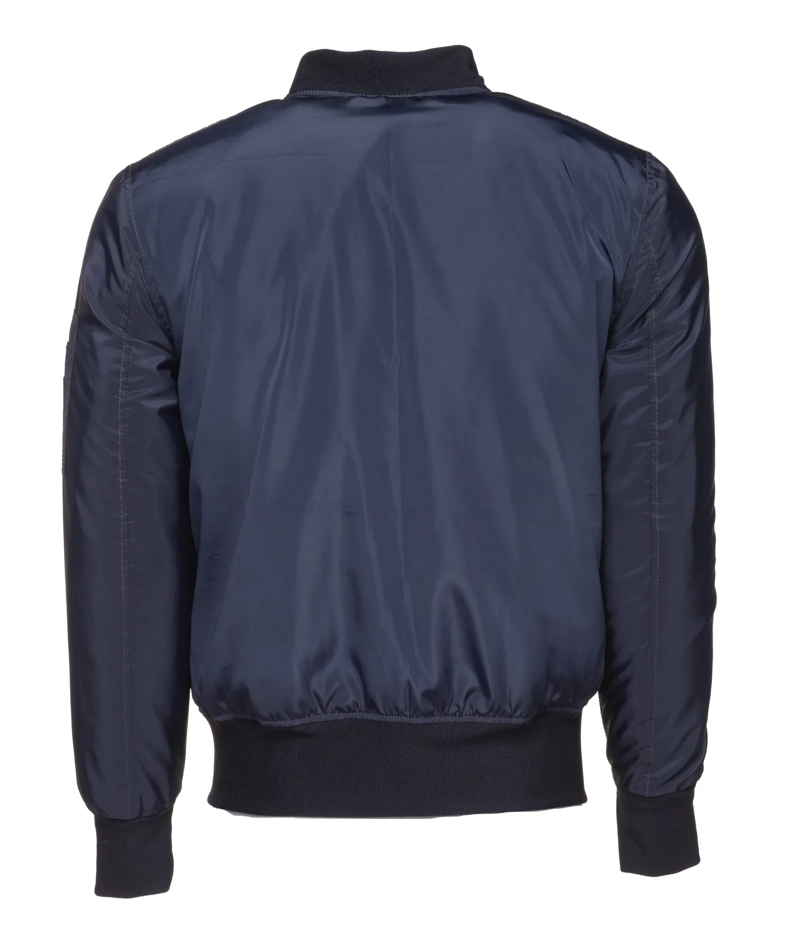 Zak's blue Nylon Flight Jacket with Ribbed Waist