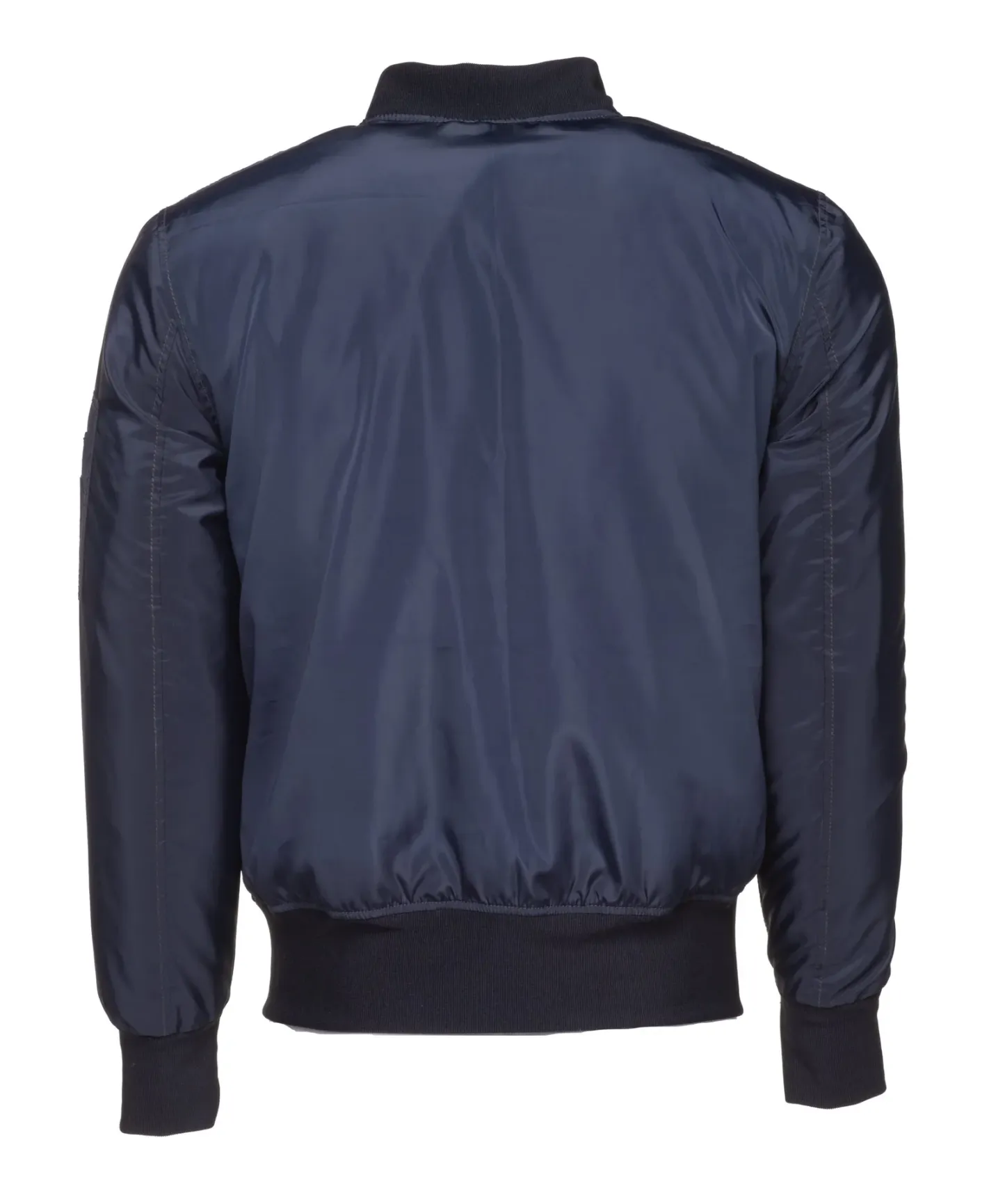 Zak's blue Nylon Flight Jacket with Ribbed Waist