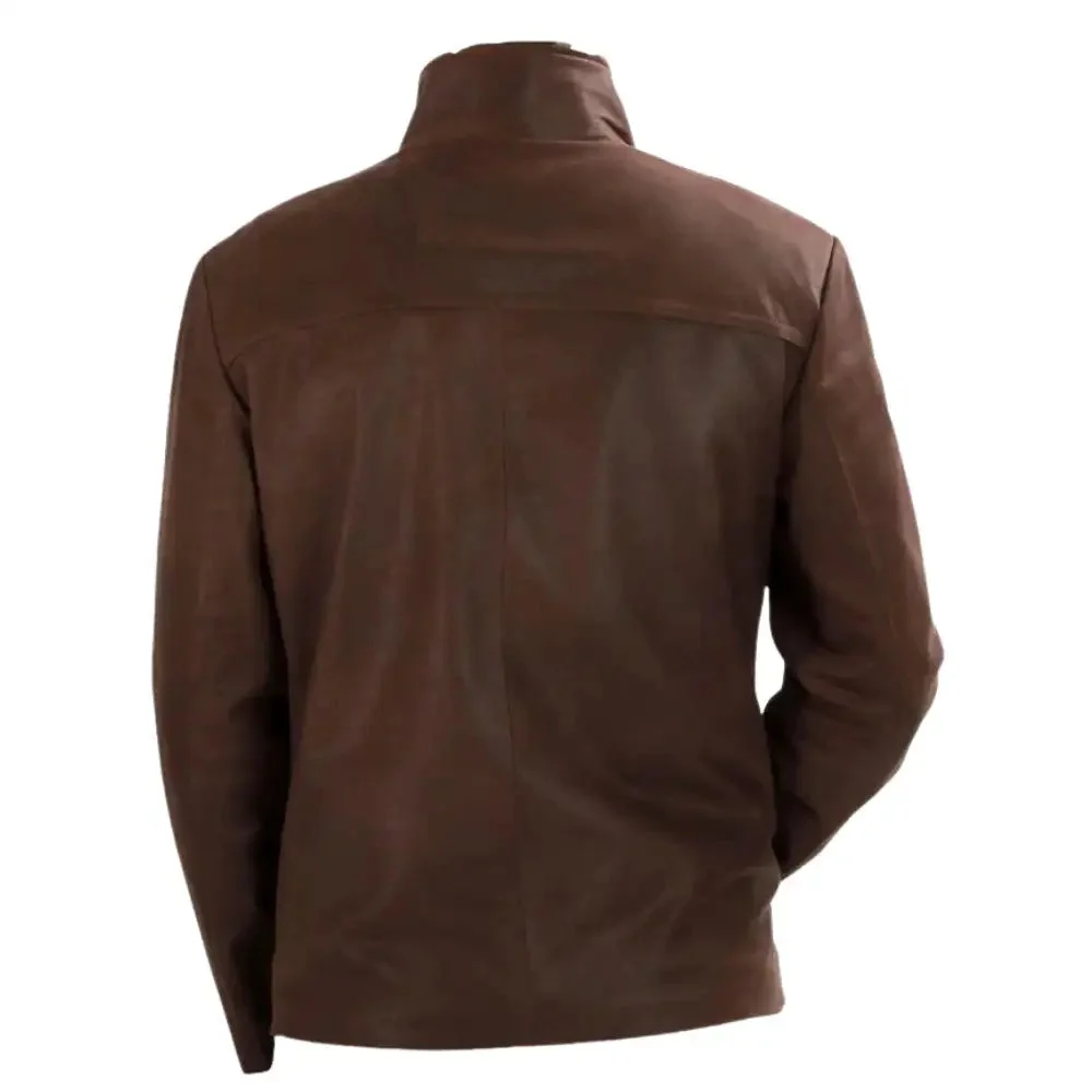 Brown Suede Leather Jacket
