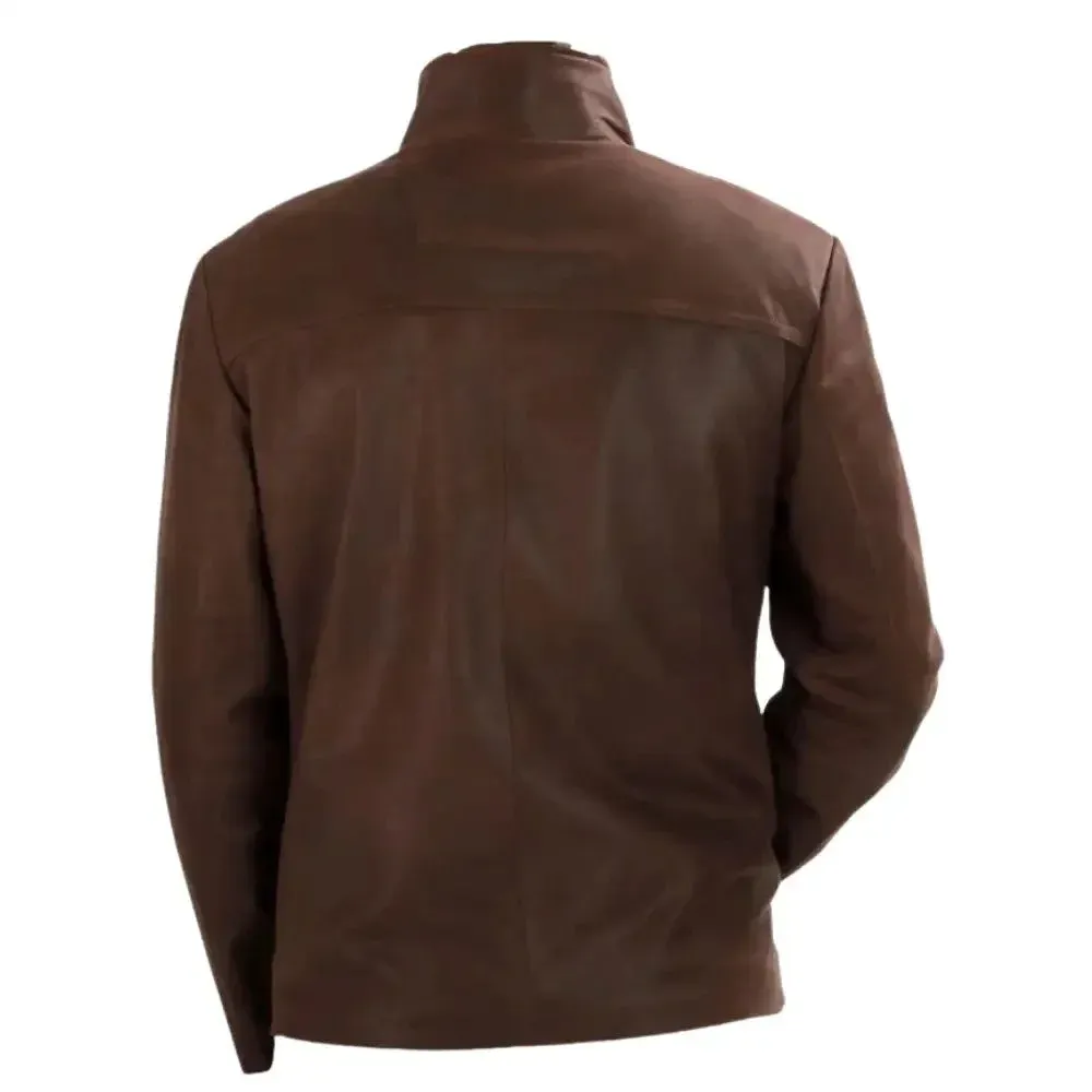 Brown Suede Leather Jacket