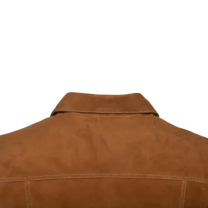Tan Suede leather shirt
