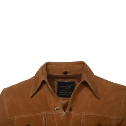 Tan Suede leather shirt