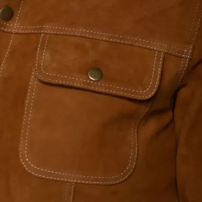 Tan Suede leather shirt