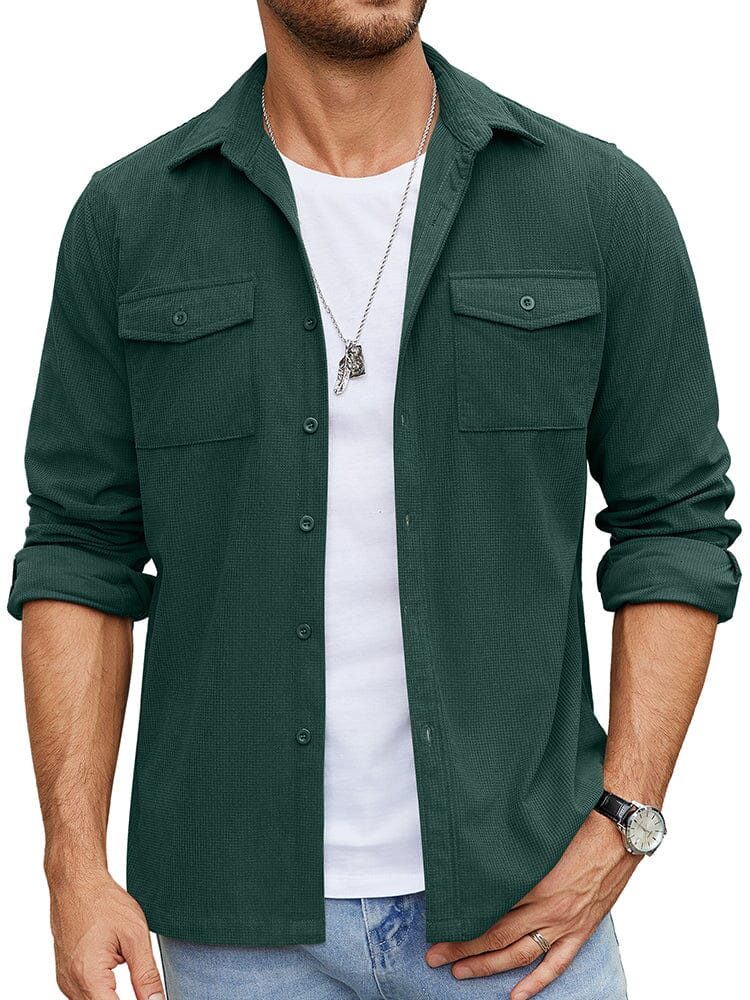 Leisure Waffle Shirt Jacket
