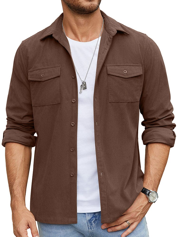 Leisure Waffle Shirt Jacket