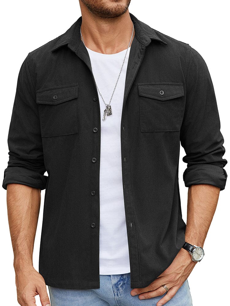 Leisure Waffle Shirt Jacket