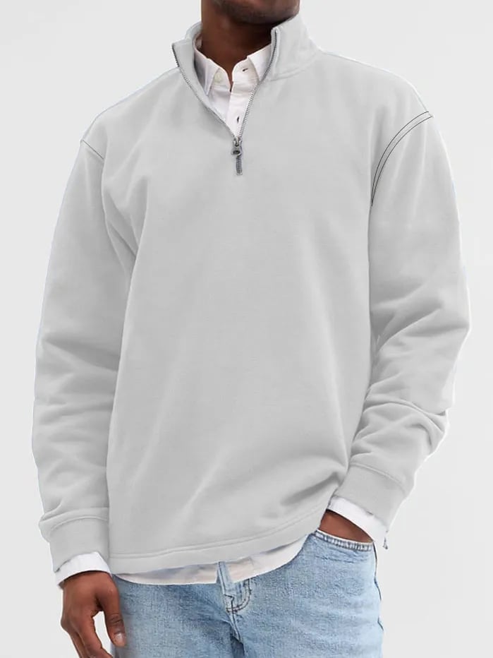 Men's Fashion Casual Zipper Padded Polo Shirt (Buy 2 Free Shipping)