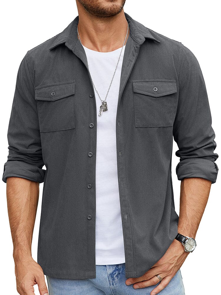 Leisure Waffle Shirt Jacket