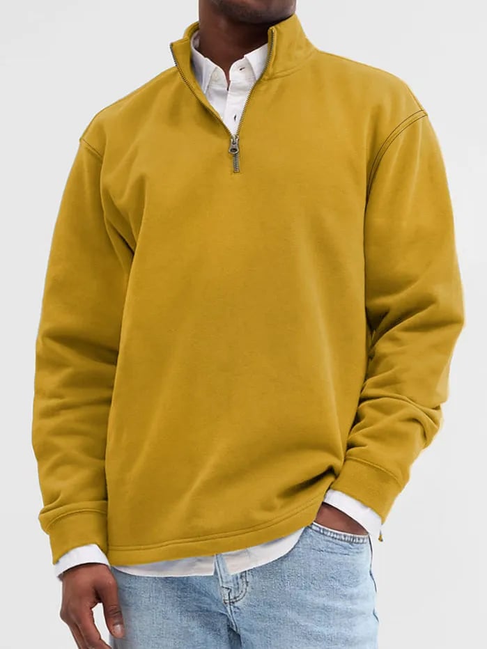 Men's Fashion Casual Zipper Padded Polo Shirt (Buy 2 Free Shipping)