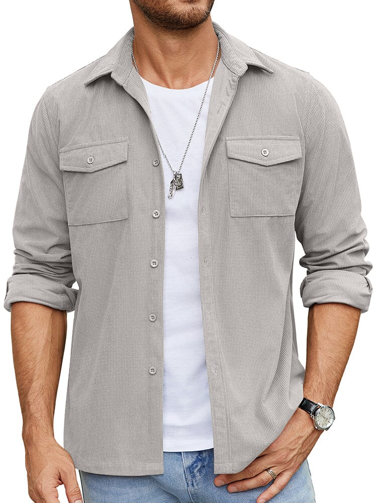 Leisure Waffle Shirt Jacket