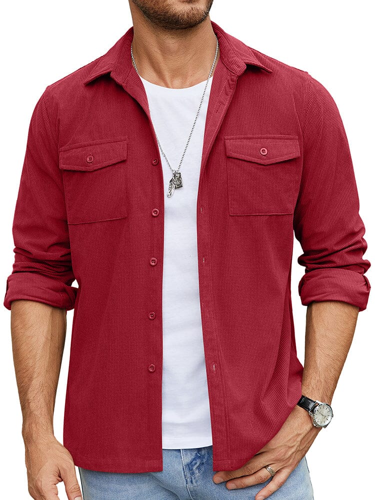 Leisure Waffle Shirt Jacket