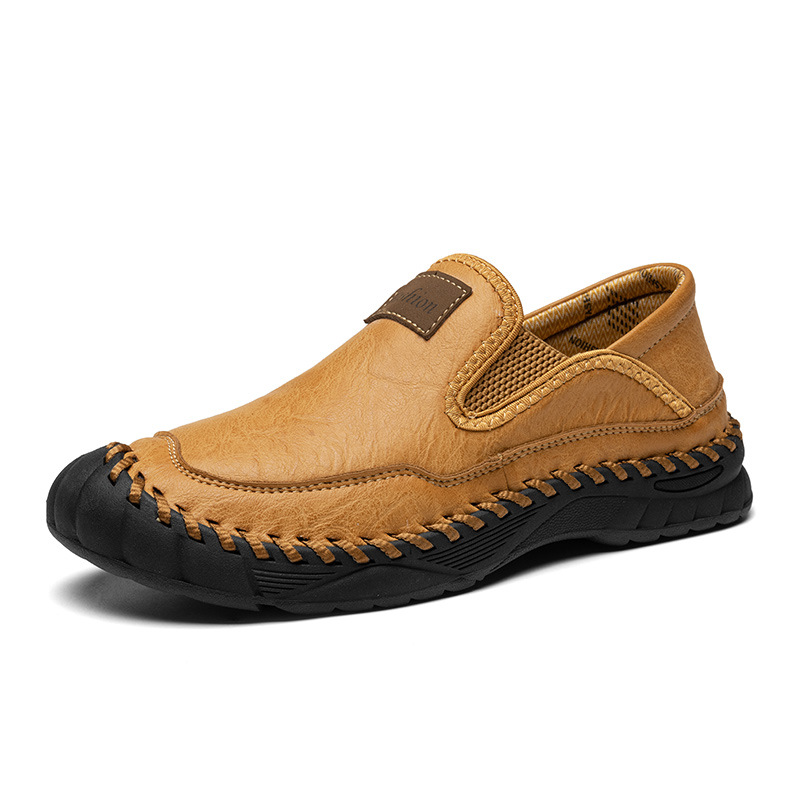 ⏰ Last day! 60% off! 🔥 Handmade men's outdoor waterproof and non-slip casual shoes/slip-on flat leather shoes