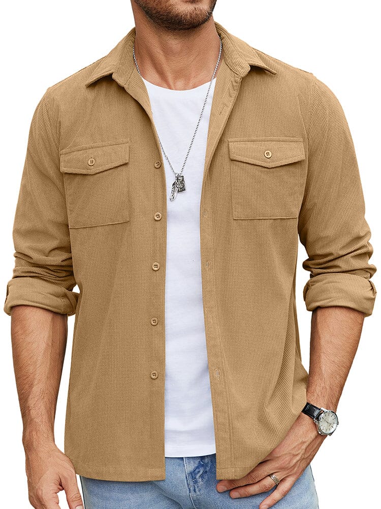 Leisure Waffle Shirt Jacket