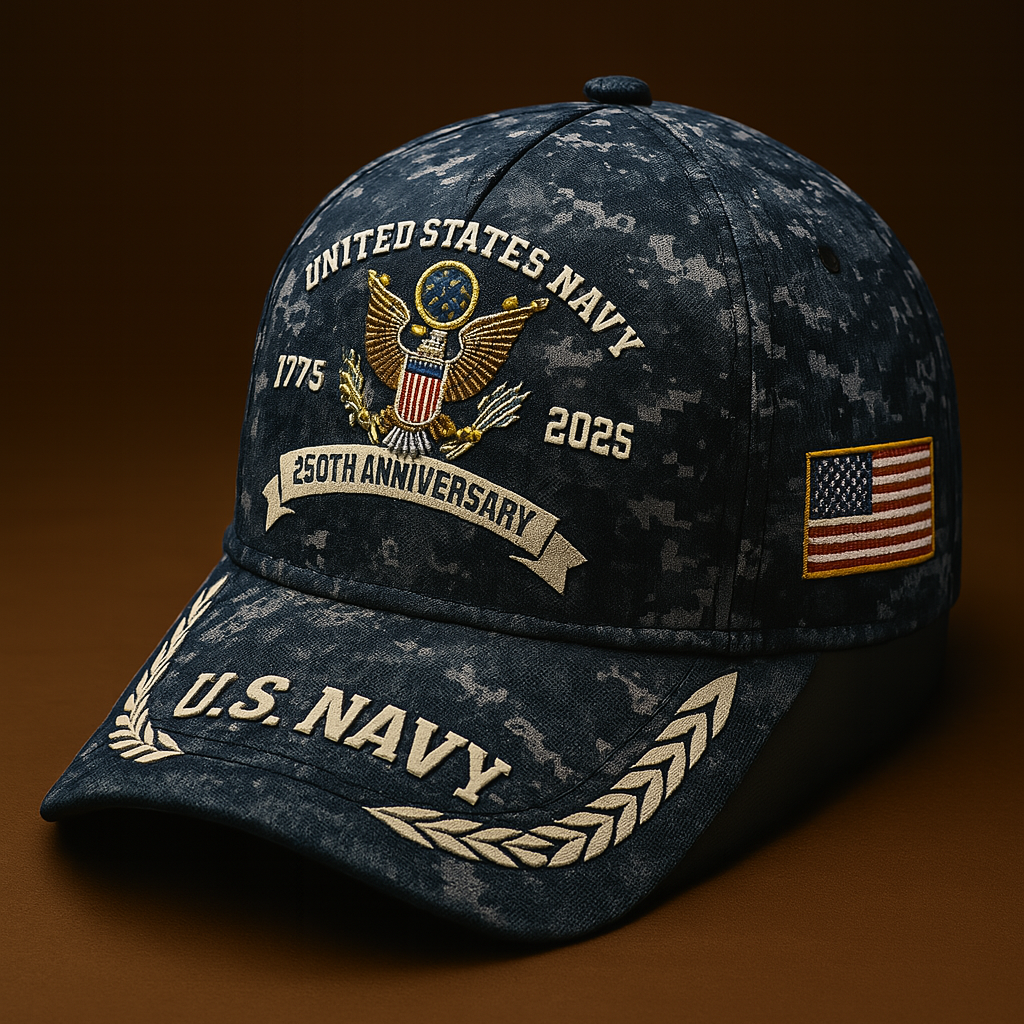 U.S. Navy 250th Anniversary Commemorative Hat – 1775–2026 Veterans Tribute Cap