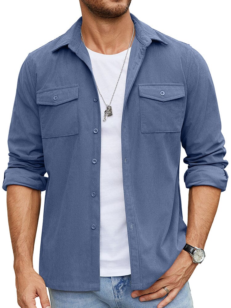 Leisure Waffle Shirt Jacket