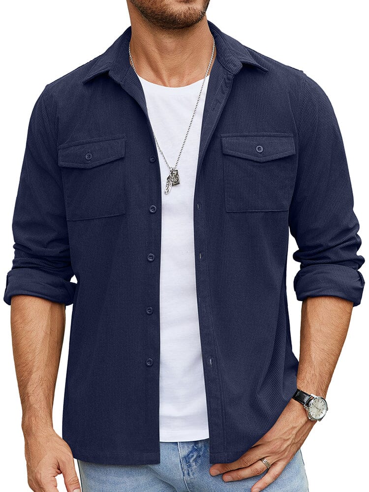 Leisure Waffle Shirt Jacket